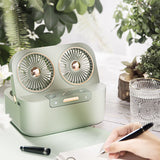 TD® Ventilateur de pulvérisation à double lame ventilateur de climatisation usb ventilateur de pulvérisation refroidi à l'eau