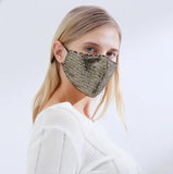 TD® masque lavable Masque de coton à paillettes de soie colorée de mode originale tissu lavable masques pour hommes et femmes adulte