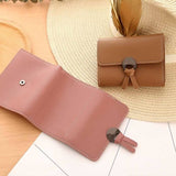 TD® Porte-Monnaie Cuir PU Couleur Marron Terracotta /Femmes Portefeuille Porte-Cartes Sac à Main Multi-Rangements Multi-Poches