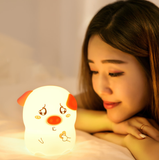 TD® Nouveauté Bibi Cochon Silicone Veilleuse Enfant Ambiance Lumière Bluetooth Dormir Lumière Romantique Cadeau Tactile LED Eye Ligh