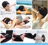 TD® Masque pour les yeux amovible et lavable en soie de lait 3D orbite ombrage complet musique instrument  sommeil masque pour les y