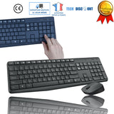 TD® Clavier souris sans fil USB tablette ordinateur kit ensemble ultra mince windows linux Mac chrome OS optique PC noir bureau