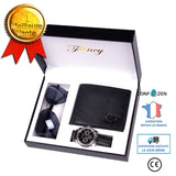 Coffret Cadeau Montre Homme Mode Lunettes de Soleil Portefeuille Coffret Cadeau Réunion Annuelle Ouverture Cadeaux d'Affaires