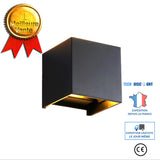 TD® 12W Led Applique Murale Exterieur/Interieur IP65 Réglable Design Moderne Blanc Chaud