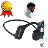 TD® Écouteurs Bluetooth sans fil non intra-auriculaires, réduction du bruit Bluetooth, véritables écouteurs à conduction osseuse.