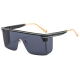 TD® Lunettes de soleil   Jante enveloppante en une seule pièce   Décoration du pare-soleil Lunettes de soleil à grande monture Unise