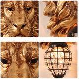 Vanit&eacute; Europ&eacute;enne Lumi&egrave;re Personnalit&eacute; T&ecirc;te De Lion Or Applique Murale All&eacute;e