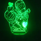 TD® Veilleuse   3D Lumières 3D Amour Votre Style Super Héros Que L'Amour Figure Nuit Lumière Led Vision 7 Couleur Chambre Parti Bure
