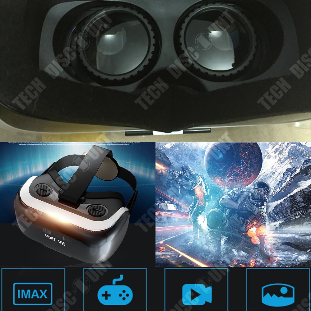 TD® Casque de réalité virtuelle android Samsung téléphone jeux compatible VR compatible VR 3D support accessoire de jeu 300P