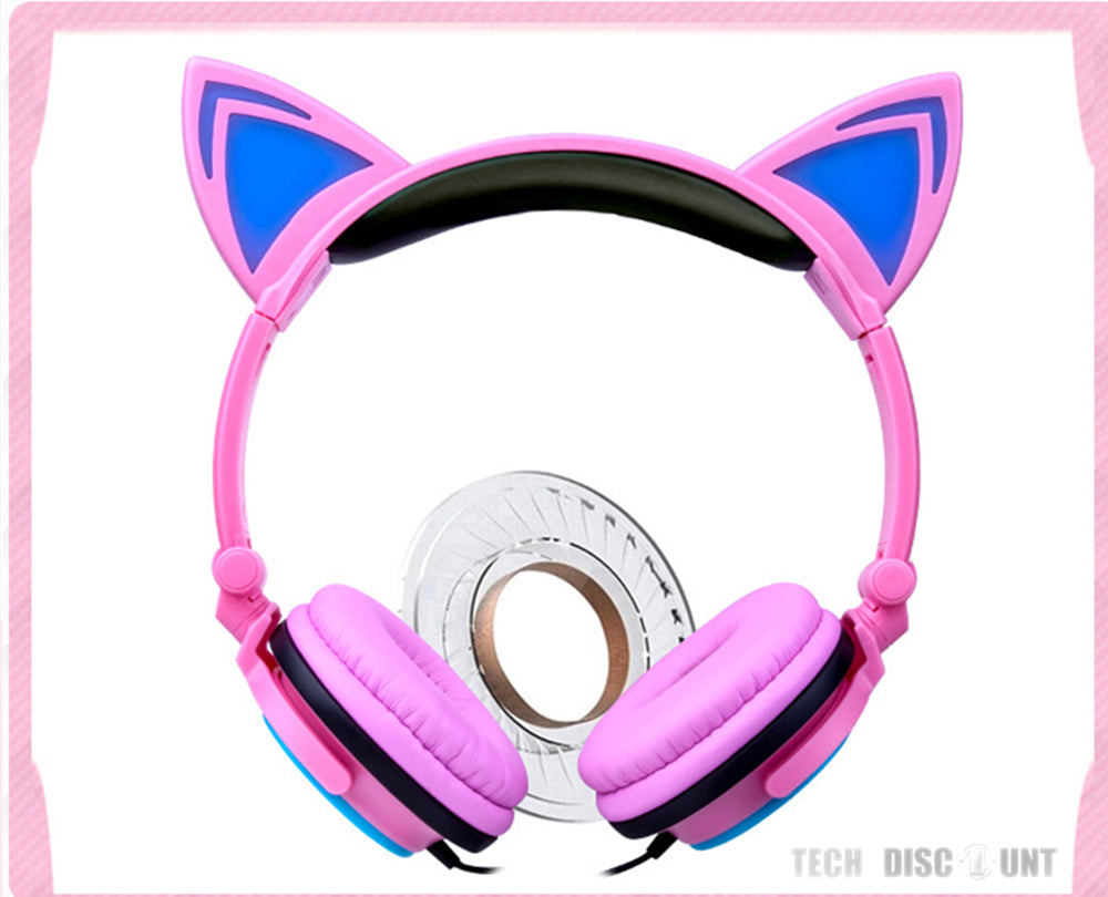 Casque micro gaming oreilles de chat kawaii