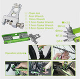 TD® Trousse d'outils de vélo ensemble bicyclette réparation multifonction kit patch leviers de pneu fixation entretien maintenance
