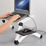 TD® Refroidissement bureau d'ordinateur portable créatif en alliage d'aluminium levage support pliant bureau de lit bureau Mobile