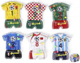 TD® Lot de 6 Mini Flippers/ Motif Maillot de Foot / Jeux Kermesse Anniversaire Enfants