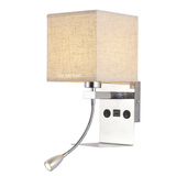 TD® Applique murale simple lampe de chevet de chambre de chargement USB créative nordique