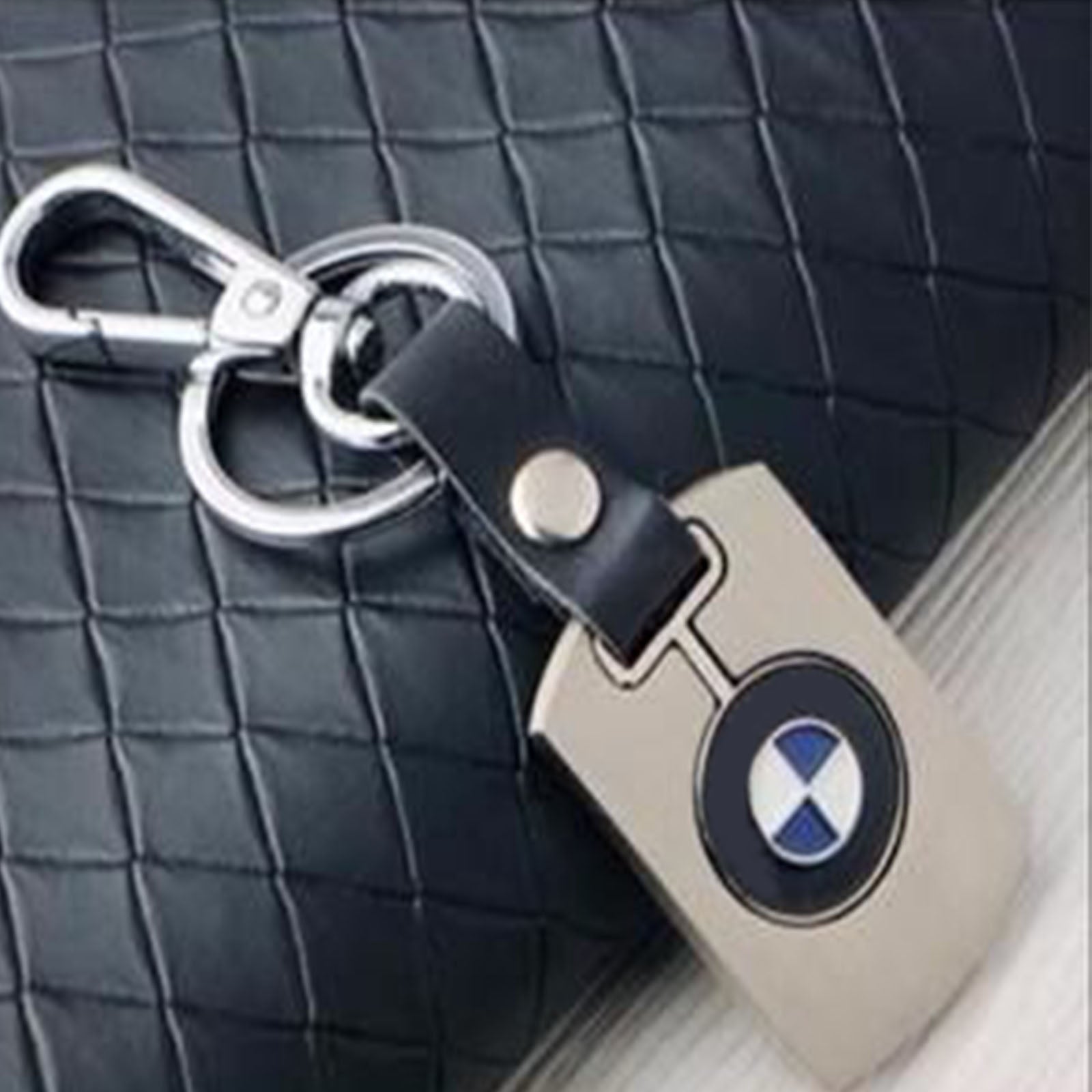 TD® Porte-clé créatif voiture métal BMW taille boucle en cuir sac