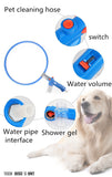 TD® Cerceau de lavage pour chien pistolet pression réglable distributeur savon connecteur tuyau nettoyage laveuse pliable flexible