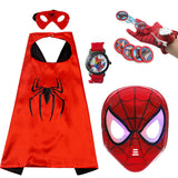 TD® Ensemble de jouets Spiderman, gant de gant de lanceur d'anime masque rougeoyant montre jouet de dessin animé pour enfants Hallow
