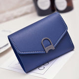 TD® Portefeuille Femmes/ Porte Monnaie/Sac à Main de Qualité Pochette Sac à Main Mode  Couleur Bleu Cuir Compact
