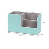 TD® Porte-stylo bureau étude papeterie emballage boîte de rangement bureau ins carré PU stylo baril créatif en cuir porte-stylo mign