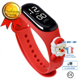 TD® Montre électronique pour enfants poupée de Noël LED dessin animé étanche sport Bracelet montre étudiant montre électronique