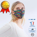 TD® masque lavable Masque de coton à paillettes de soie colorée de mode originale tissu lavable masques pour hommes et femmes adulte