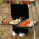 Accessoires de barbecue poêle à griller poêle à frire antiadhésive outils de barbecue en plein air support de barbecue campin