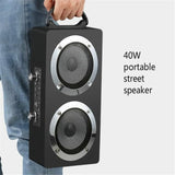 INN® Haut-parleur Bluetooth en bois M20 Karaoké sans fil Carte audio haute puissance Caisson de basses portable portable Carré Dance