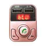 TD® Transmetteur de Voiture FM/ Double USB Bluetooth 4.1/ Chargeur Kit mains libres voiture Transmetteur FM Lecteur MP3/Or Rose