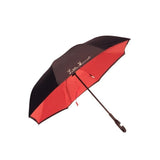 TD® Parapluie inversé polka double nylon ultra résistant imperméable couleur rouge taille universelle 8 baleine protection pluie UV