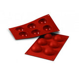 TD® Moule 6 Demi-Sphères en Silicone/ Plat à Four en Silicone Anti-dérapants Très Résistant, Gâteau de Cuisson/Congélation