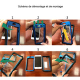 TD® Samsung Galaxy S10 étui de téléphone portable anti-chute anti-collision téléphone portable housse de protection film un