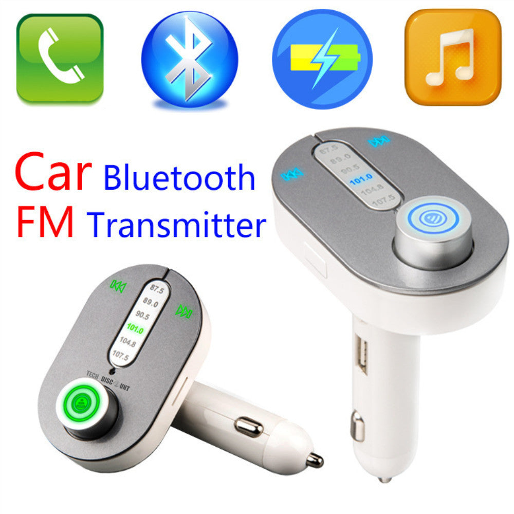 TD® Transmetteur bluetooth FM compatible voiture USB lecteur cartes SD chargeur sans fil iphone intelligent radio FM mains libres