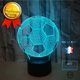 TD® LAMPE A POSER Mixte - Touchez Creative Football 3D Petite lampe de table Veilleuse 7 couleurs - noir