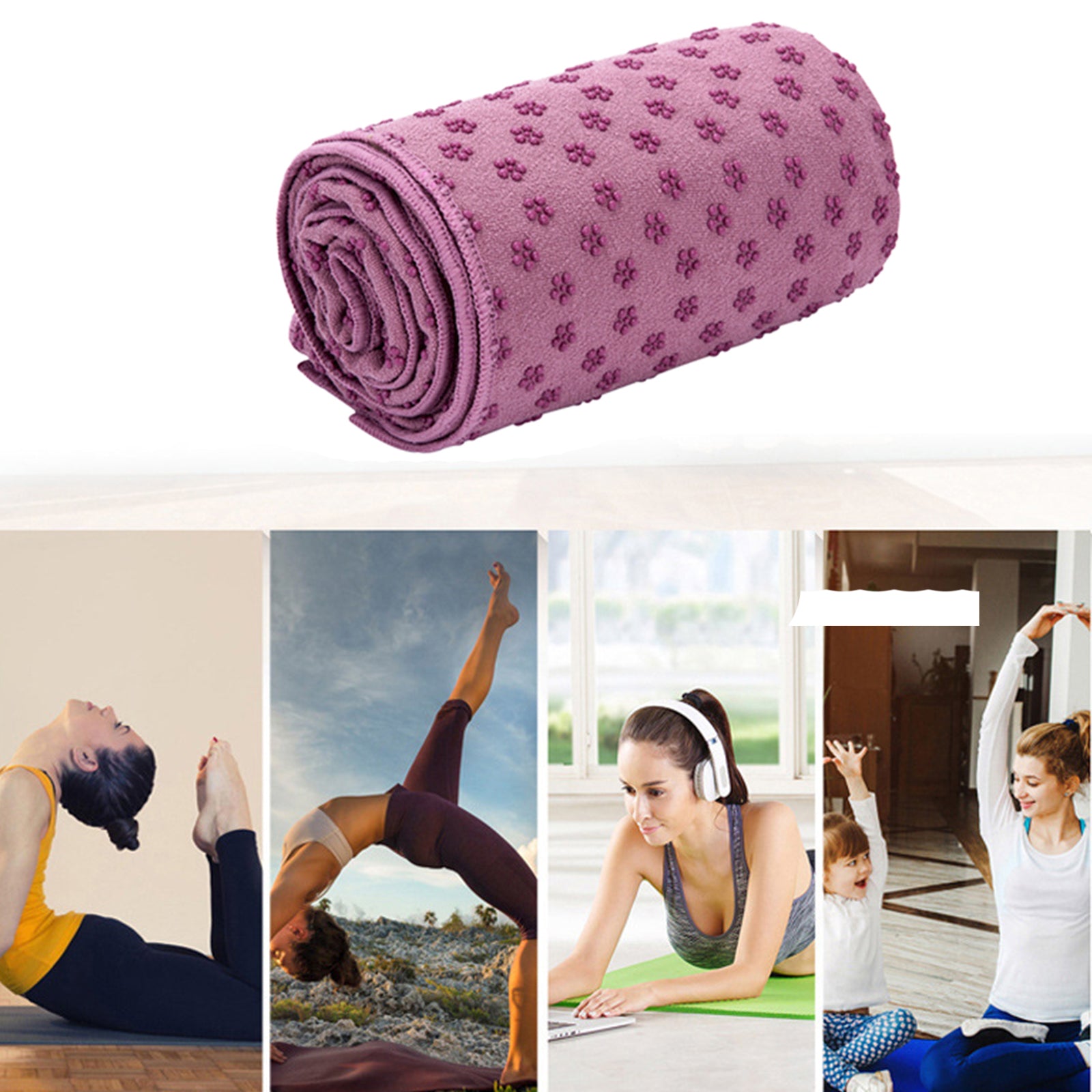 TD® 72x 24 Blanket Accessoire, Yoga-Pilates Tapis Serviette Anti-Gli –
