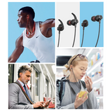 TD® Bluetooth 5.0 casque de sport sans fil stéréo basse lourde suspendue cou suspendu casque bluetooth magnétique en métal