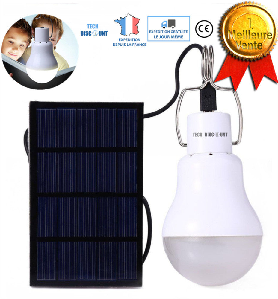 TD® Ampoule lampe solaire énergie solaire LED écologique économie d'énergie longue durée éclairage à suspendre intérieur extérieur