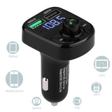 TD® Chargeur de voiture transmetteur FM Bluetooth à annulation de bruit Chargeur de voiture transmetteur FM à double port USB-BOE