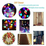 TD® 220V ue Plug guirlande lumineuse LED boules chaîne lampe vacances chaîne lumières mariage maison fêteBlanc chaud