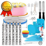 TD® Plateau Tournant Gâteaux 106 pièces Décoration Professionnel Ustensile Kit Décorer Gâteau Layer Cake Idéal Cadeau Kit Pâtissier