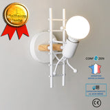 Humano&iuml;de Cr&eacute;atif Applique Murale Interieur Lampe Murale Moderne Lampe de Mur Art D&eacute;co Max 60W E27 pour Ch