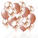 TD® Lot de 30 ballons confettis or rose 12 pouces ballons de fête confettis à paillettes ballons décoratifs ballons de fête roses