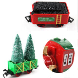 TD® Voiture de chemin de fer électrique Voiture de jouet pour enfants Cadeau de train de Noël Garçons et filles avec des jouets lége