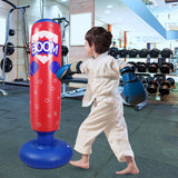 TD® Colonne de boxe Colonne de frappe gonflable pour enfants Colonne de boxe en PVC Sac de sable vertical de 1,25 mètre