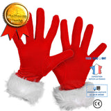 TD® Gants de Noël or velours fourrure bord adulte dames vacances décoration monocouche chaud doigt gants