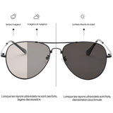 TD® Lunettes de soleil polarisées Lunettes de soleil de jour et de nuit à changement de couleur en résine Conduite Miroirs de condui