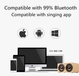 TD® Mini haut parleur style stéréo bluetooth Enceinte sans fil pour PC, pour voiture, pour iPhone type bois jaune haute définition
