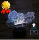 TD® Moto 3D cadeau atmosphère créative chambre veilleuse