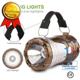 TD® Lanterne de camping Solaire à LED Rechargeable/ Torche ultra lumineuse Lumière d'urgence /Lampe portable Multifonction