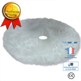 TD® Décoration de Noël blanc pur chute d'eau lapin peluches flocon de neige jupe d'arbre de Noël cheveux longs jupe d'arbre