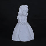 Tirelire bricolage jouets faits à la main pour enfants princesse incassable vinyle peint embryon blanc 12 couleurs disponible